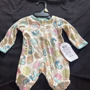 Infant Preemie Size Sleeper With Full Zipper Fun‎ Donut Pattern NWT